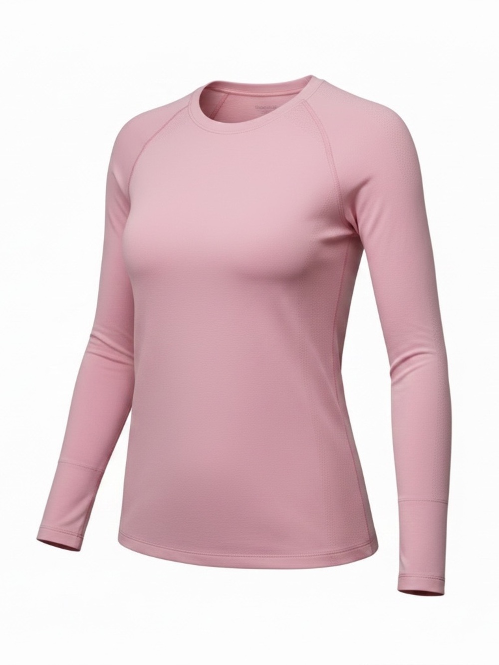 Calia by Carrie Underwood  Women's Long-Sleeve Crewneck Top Light Pink size sm